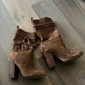 Vince Camuto Brown Suede Heeled Boots